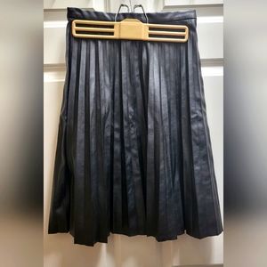 J.Crew Vegan Leather Pleated, A-line Skirt, 00P- WITH TAGS!
